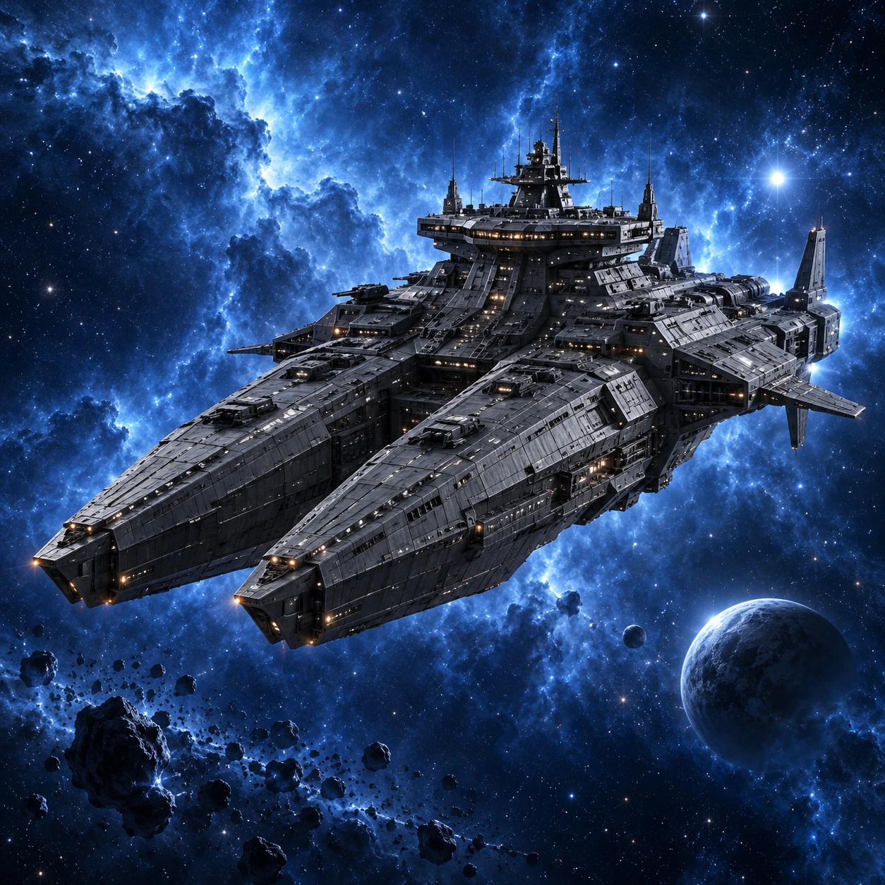 Zerstörer-Raumschiff aus Starfall Frontier